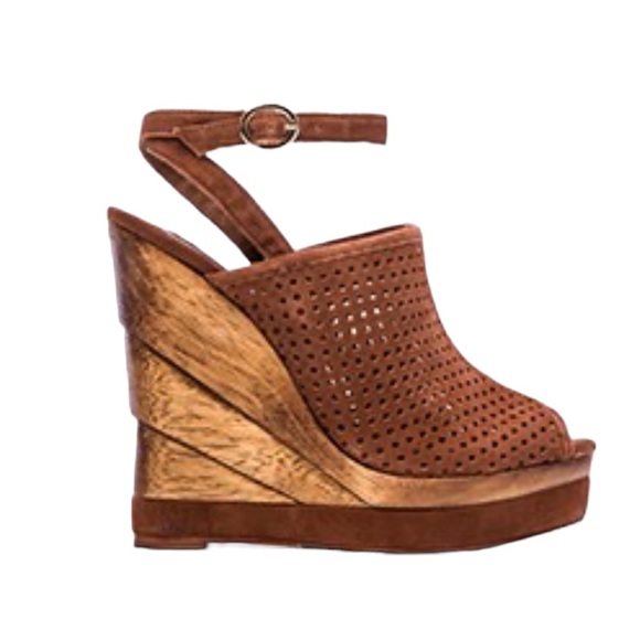 Diane Von Furstenberg Shoes - Diane von Furstenberg Paris Wedge Sandals Size 7M 
Suede upper with leather sole